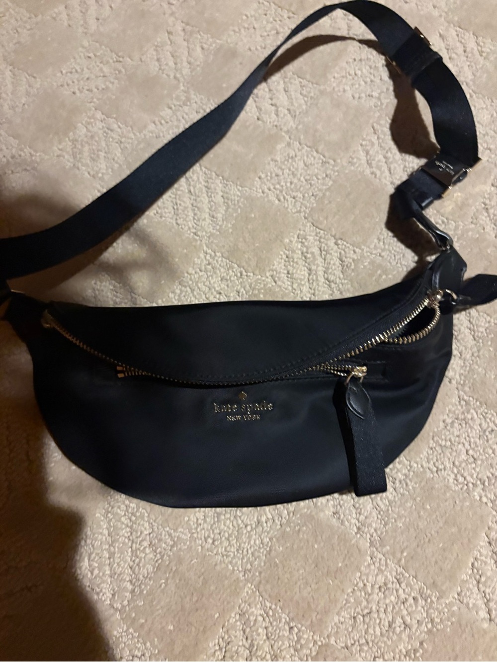 KATE SPADE NEW YORK CHELSEA BELT BAG BLACK NYLON - Picture 4 of 4